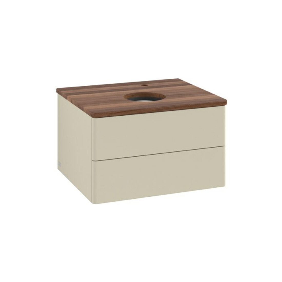 V&B Waschtischunterschrank ohne Frontstruktur Antao 60x36x50cm, HL, WBP w. wal, si Gr m Lac