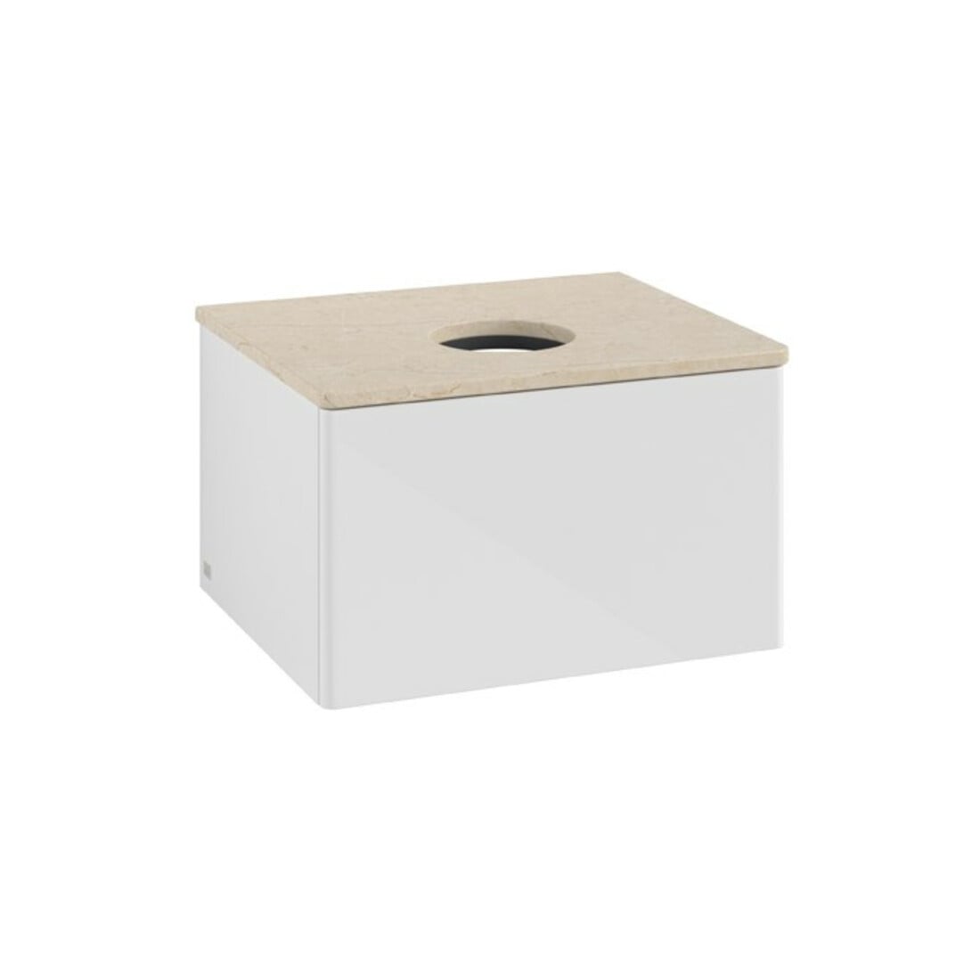 V&B Waschtischunterschrank ohne Frontstruktur Antao 60x36x50cm, WBP botti., glo wh. Lac