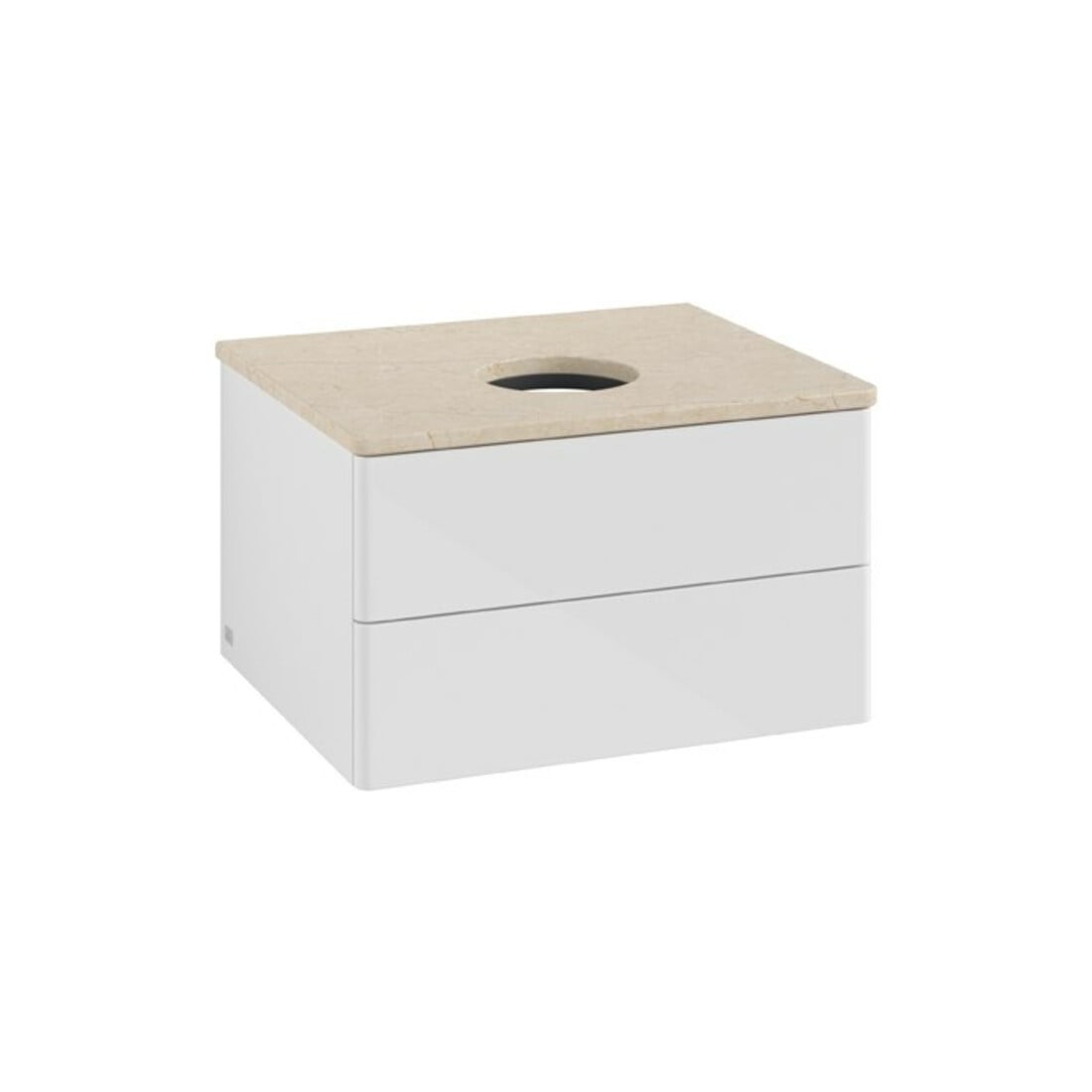 V&B Waschtischunterschrank ohne Frontstruktur Antao 60x36x50cm, WBP botti., glo wh. Lac