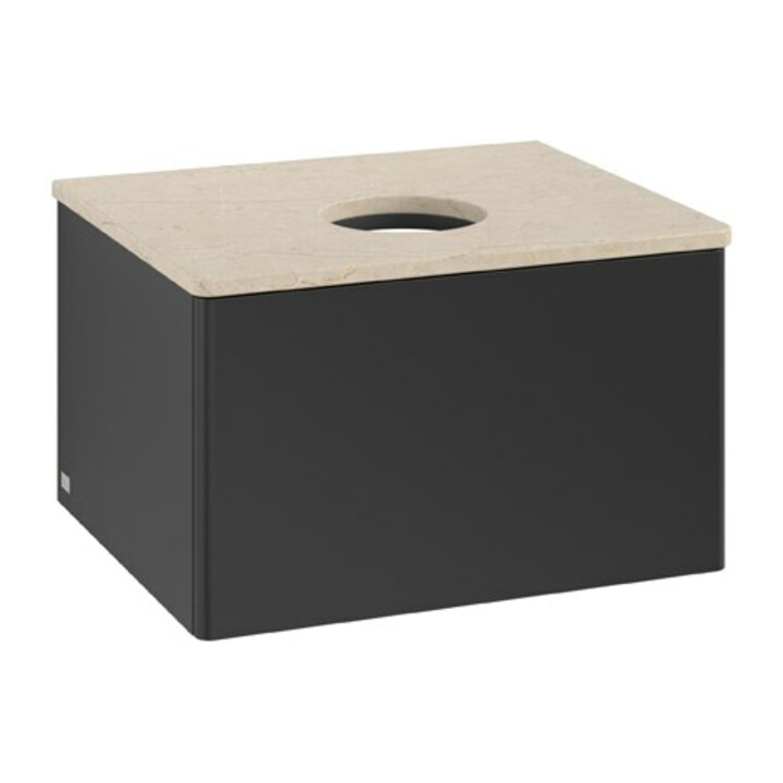 V&B Waschtischunterschrank ohne Frontstruktur Antao 60x36x50cm, WBP-farbe botti., bla m Lac