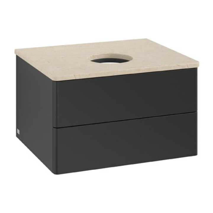 V&B Waschtischunterschrank ohne Frontstruktur Antao 60x36x50cm, WBP-farbe botti., bla m Lac