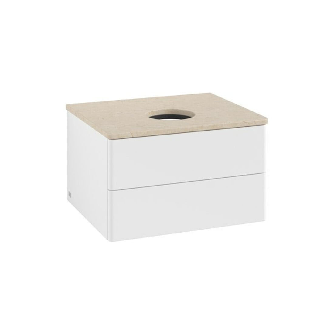 V&B Waschtischunterschrank ohne Frontstruktur Antao 60x36x50cm, WBP-farbe botti., wh. m Lac
