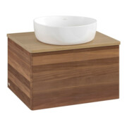 V&B Waschtischunterschrank ohne Frontstruktur Antao 60x36x50cm, WBP-farbe hon. Oa, w. walnut