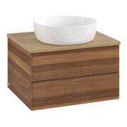 V&B Waschtischunterschrank ohne Frontstruktur Antao 60x36x50cm, WBP-farbe hon. Oa, w. walnut
