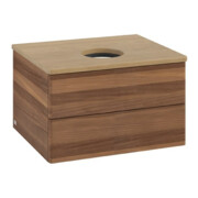 V&B Waschtischunterschrank ohne Frontstruktur Antao 60x36x50cm, WBP-farbe hon. Oa, w. walnut-3