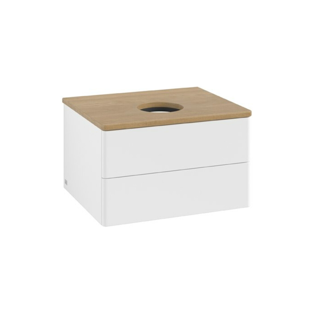V&B Waschtischunterschrank ohne Frontstruktur Antao 60x36x50cm, WBP-farbe hon. Oa, wh. m Lac