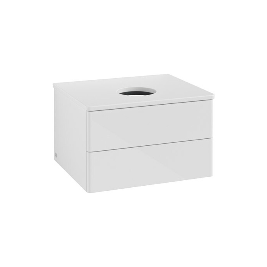 V&B Waschtischunterschrank ohne Frontstruktur Antao 60x36x50cm, WBP-farbe Lac, glo wh. Lac