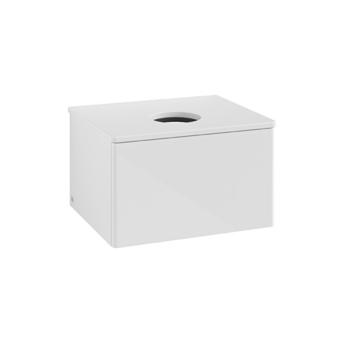 V&B Waschtischunterschrank ohne Frontstruktur Antao 60x36x50cm, WBP-farbe Lac, glo wh. Lac