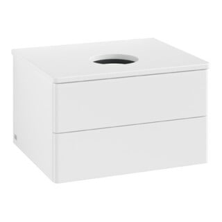 V&B Waschtischunterschrank ohne Frontstruktur Antao 60x36x50cm, WBP-farbe Lac, wh. m lacquer