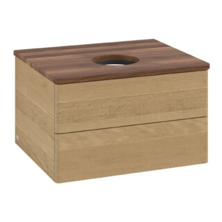 V&B Waschtischunterschrank ohne Frontstruktur Antao 60x36x50cm, WBP-farbe w. wal, honey oak