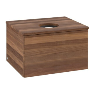 V&B Waschtischunterschrank ohne Frontstruktur Antao 60x36x50cm, WBP-farbe w. wal, w. walnut