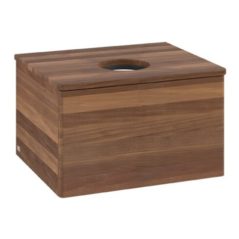 V&B Waschtischunterschrank ohne Frontstruktur Antao 60x36x50cm, WBP-farbe w. wal, w. walnut