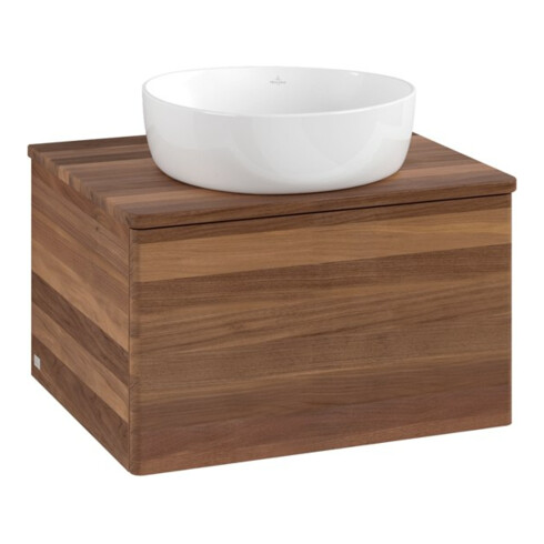 V&B Waschtischunterschrank ohne Frontstruktur Antao 60x36x50cm, WBP-farbe w. wal, w. walnut