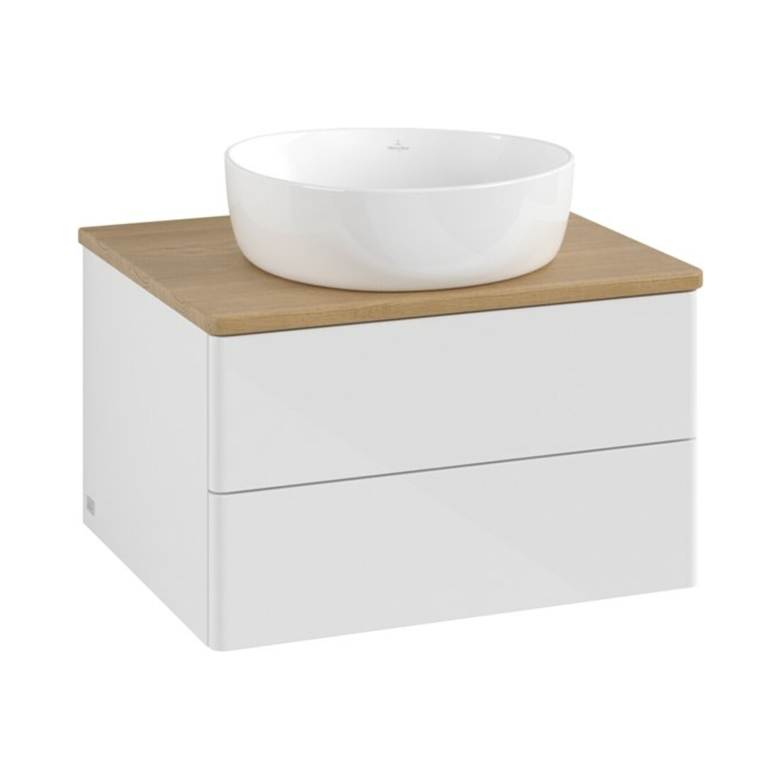 V&B Waschtischunterschrank ohne Frontstruktur Antao 60x36x50cm, WBP hon. Oa, glo wh. Lac