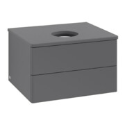 V&B Waschtischunterschrank ohne Frontstruktur Antao 60x36x50cm, WBP Lac, Anthrac. m Lac