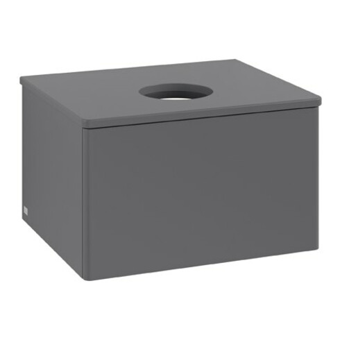 V&B Waschtischunterschrank ohne Frontstruktur Antao 60x36x50cm, WBP Lac, Anthrac. m Lac