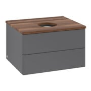 V&B Waschtischunterschrank ohne Frontstruktur Antao 60x36x50cm, WBP w. wal, Anthrac. m Lac