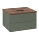 V&B Waschtischunterschrank ohne Frontstruktur Antao 60x36x50cm, WBP w. wal, lea gre. m Lac