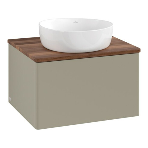 V&B Waschtischunterschrank ohne Frontstruktur Antao 60x36x50cm, WBP w. wal, st. Gr m Lac