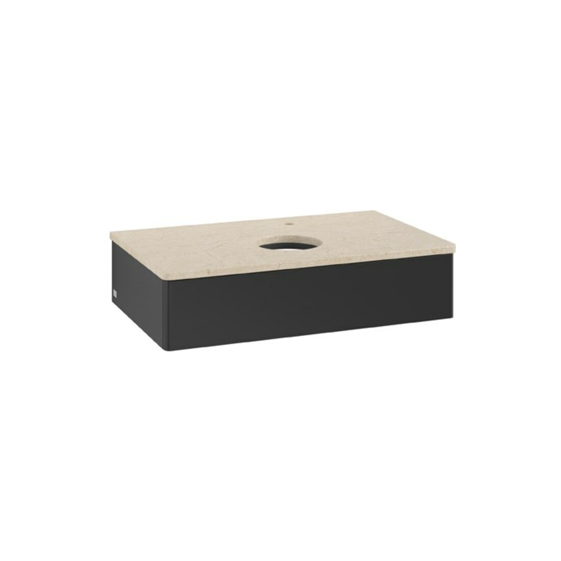 V&B Waschtischunterschrank ohne Frontstruktur Antao 80x19x50cm, HL, WBP botti., bla m Lac