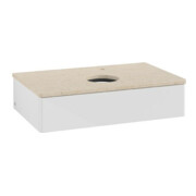V&B Waschtischunterschrank ohne Frontstruktur Antao 80x19x50cm, HL, WBP botti., glo wh. Lac