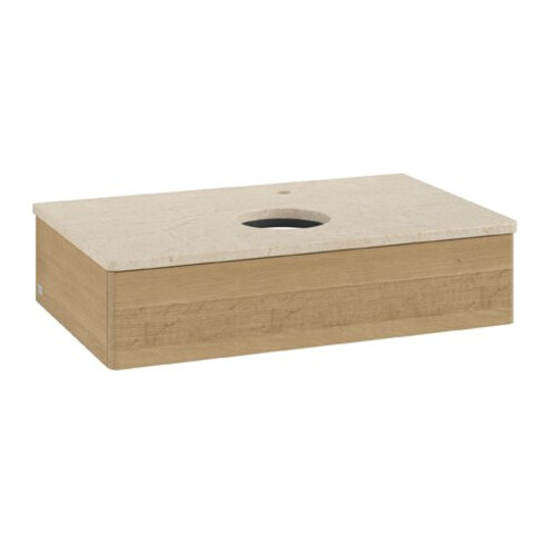 V&B Waschtischunterschrank ohne Frontstruktur Antao 80x19x50cm, HL, WBP botti., hon. Oa