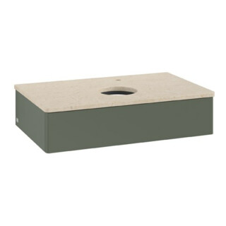 V&B Waschtischunterschrank ohne Frontstruktur Antao 80x19x50cm, HL, WBP botti., le g. m Lac