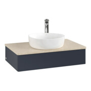 V&B Waschtischunterschrank ohne Frontstruktur Antao 80x19x50cm, HL, WBP botti., md bl. m Lac