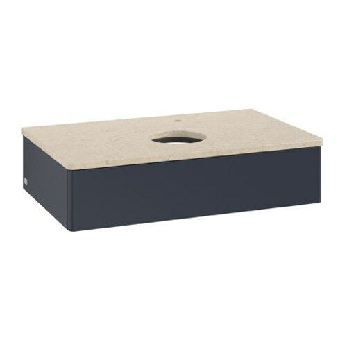 V&B Waschtischunterschrank ohne Frontstruktur Antao 80x19x50cm, HL, WBP botti., md bl. m Lac