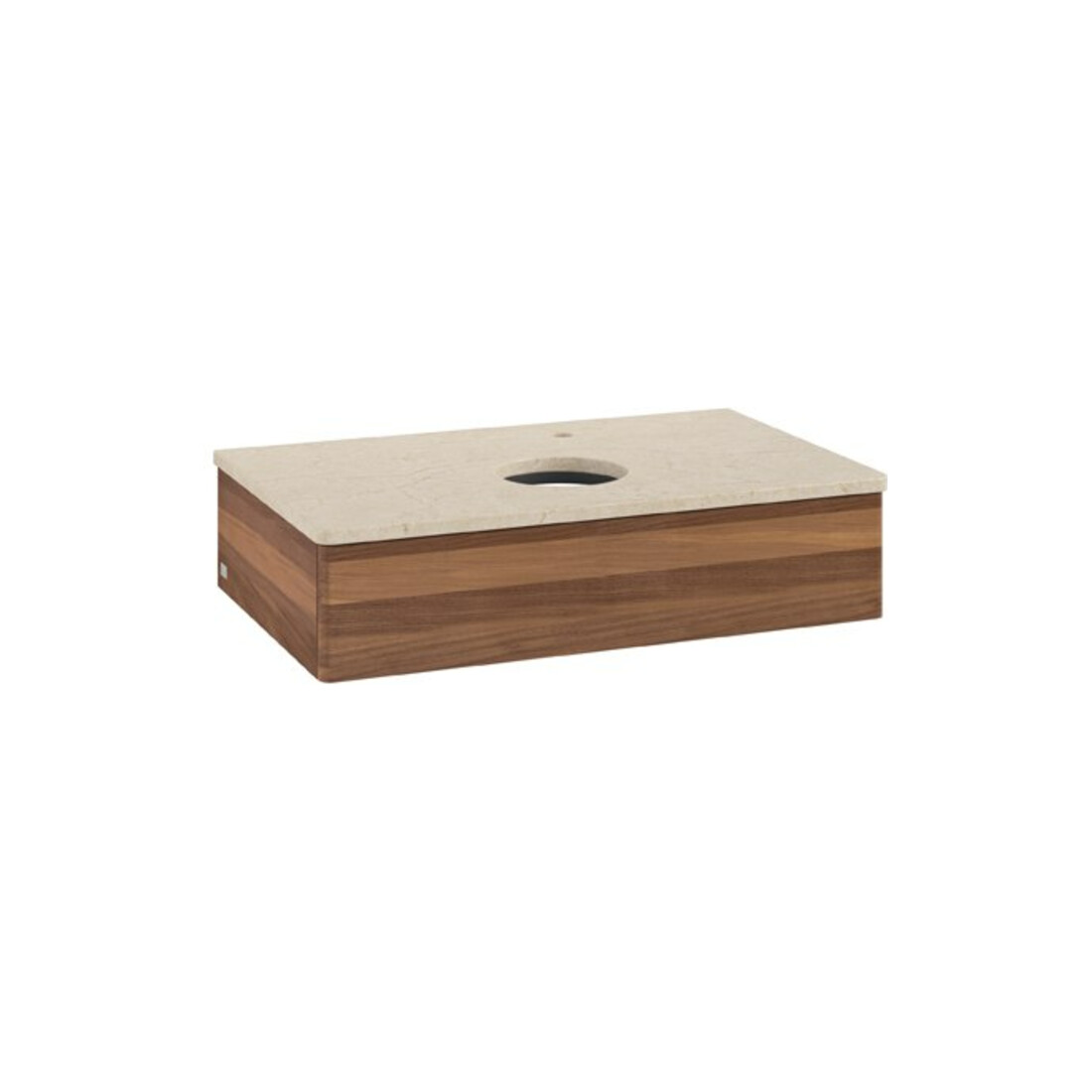V&B Waschtischunterschrank ohne Frontstruktur Antao 80x19x50cm, HL, WBP-farbe botti., w. wal