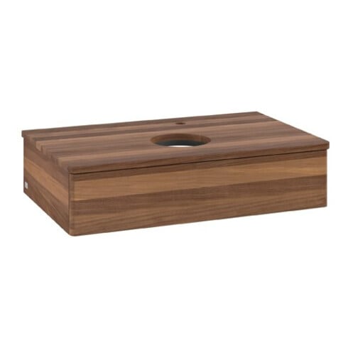 V&B Waschtischunterschrank ohne Frontstruktur Antao 80x19x50cm, HL, WBP-farbe w. wal, w. wal