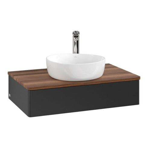 V&B Waschtischunterschrank ohne Frontstruktur Antao 80x19x50cm, HL, WBP w. wal, bla m Lac