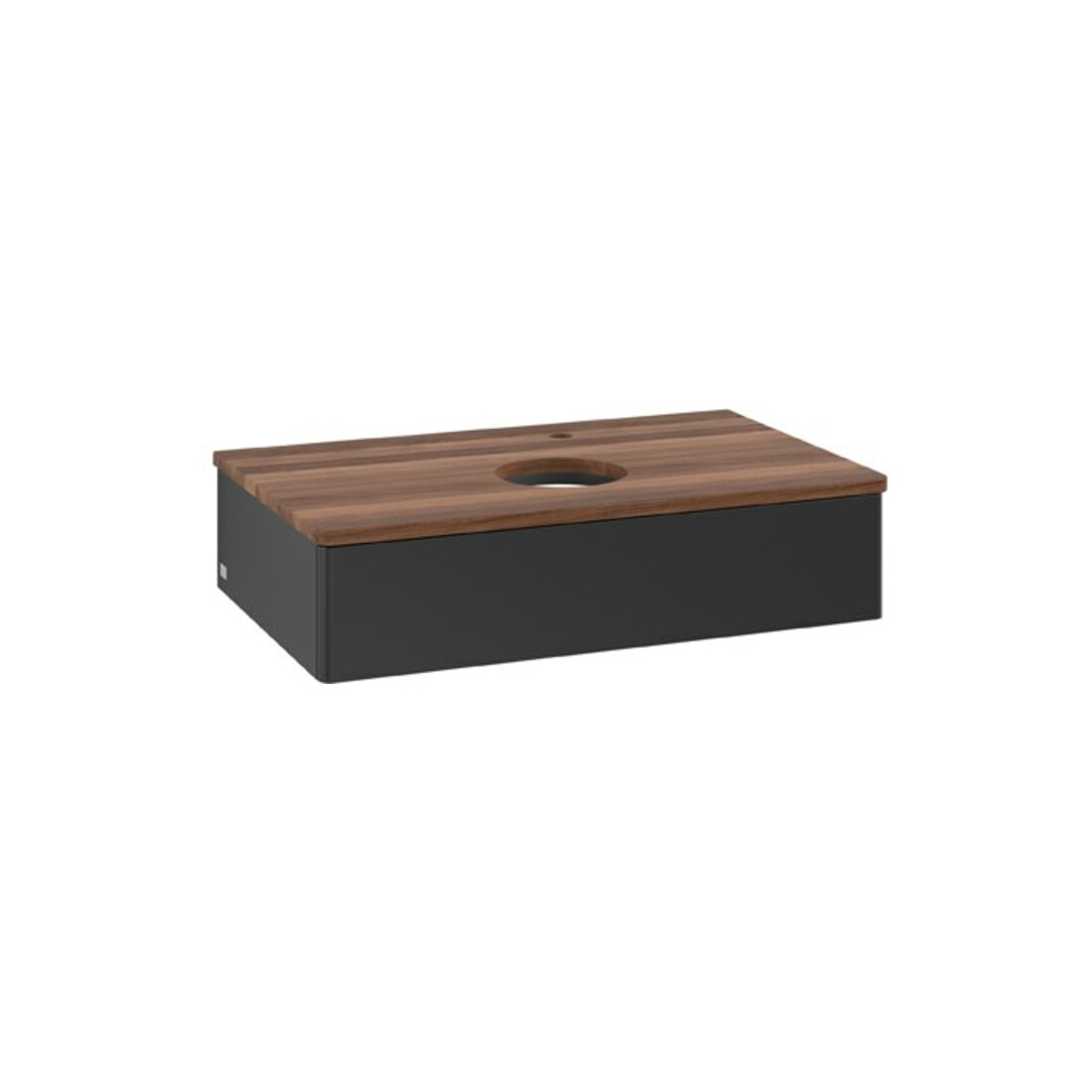 V&B Waschtischunterschrank ohne Frontstruktur Antao 80x19x50cm, HL, WBP w. wal, bla m Lac