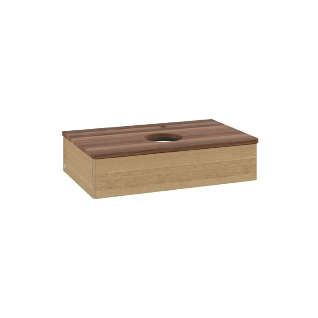 V&B Waschtischunterschrank ohne Frontstruktur Antao 80x19x50cm, HL, WBP w. wal, hon. Oa