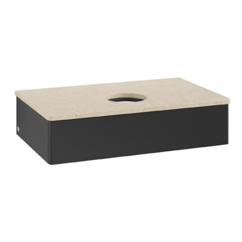 V&B Waschtischunterschrank ohne Frontstruktur Antao 80x19x50cm, WBP-farbe botti., bla m Lac