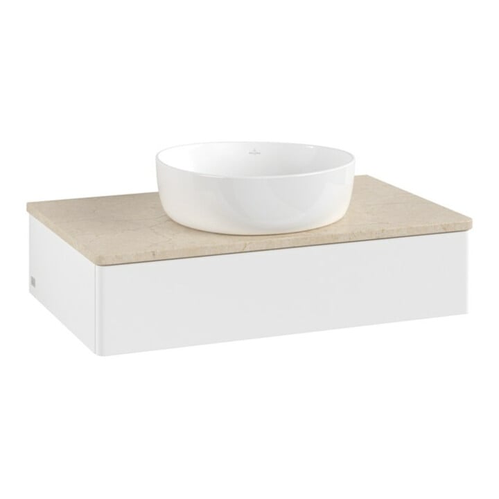 V&B Waschtischunterschrank ohne Frontstruktur Antao 80x19x50cm, WBP-farbe botti., wh. m Lac