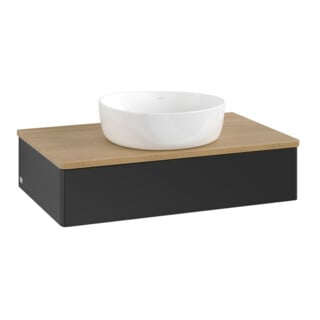 V&B Waschtischunterschrank ohne Frontstruktur Antao 80x19x50cm, WBP-farbe hon. Oa, bla m Lac