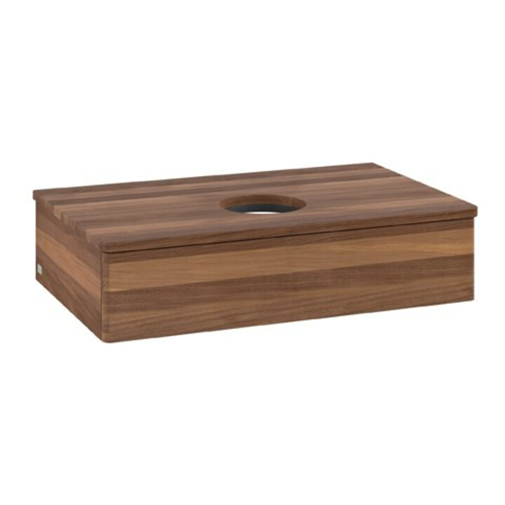 V&B Waschtischunterschrank ohne Frontstruktur Antao 80x19x50cm, WBP-farbe w. wal, w. walnut