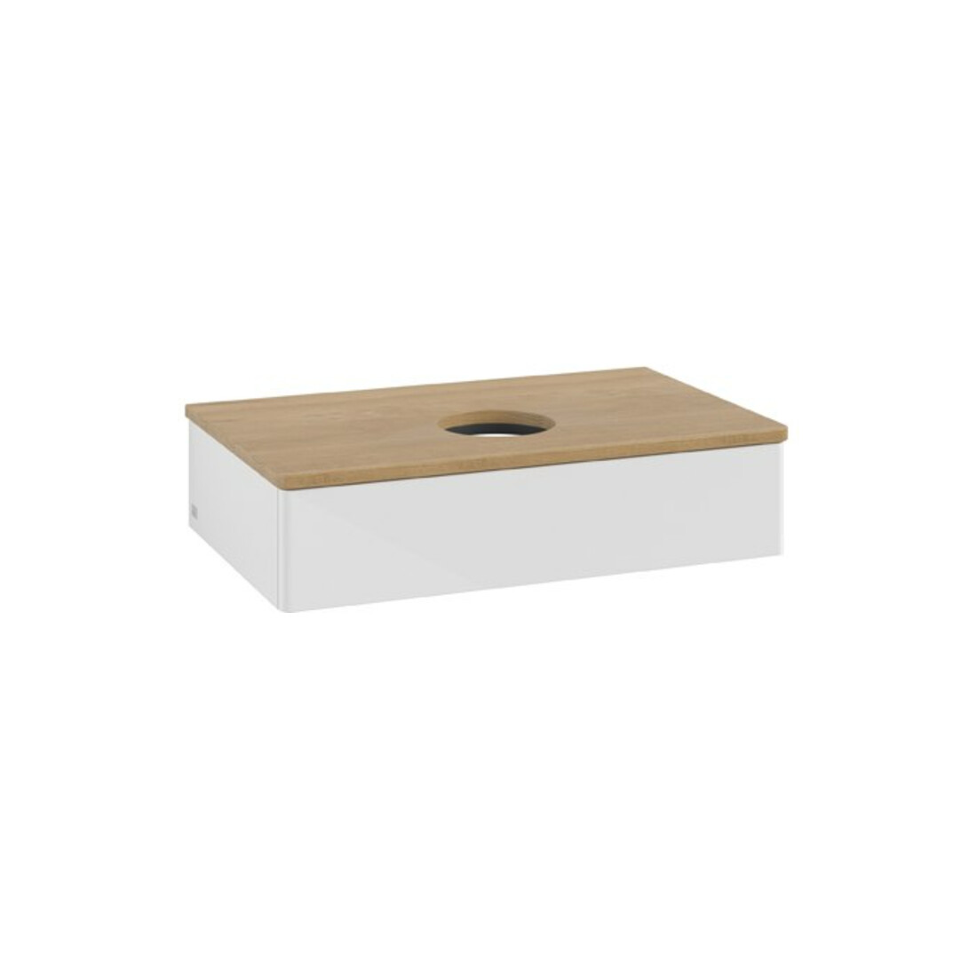 V&B Waschtischunterschrank ohne Frontstruktur Antao 80x19x50cm, WBP hon. Oa, glo wh. Lac