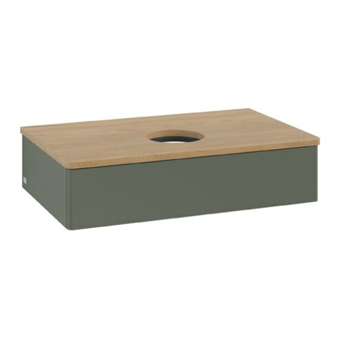 V&B Waschtischunterschrank ohne Frontstruktur Antao 80x19x50cm, WBP hon. Oa, lea gre. m Lac