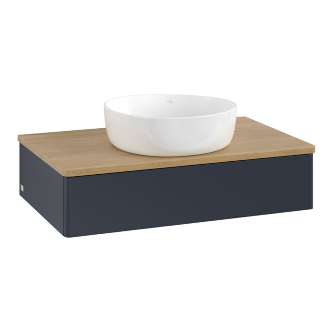 V&B Waschtischunterschrank ohne Frontstruktur Antao 80x19x50cm, WBP hon. Oa, md bl. m Lac