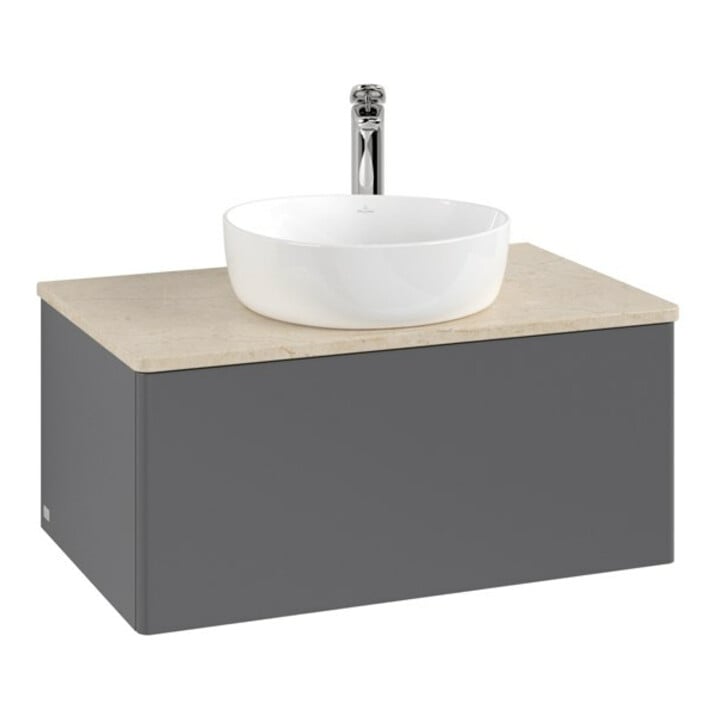 V&B Waschtischunterschrank ohne Frontstruktur Antao 80x36x50cm, HL, WBP botti., A m Lac