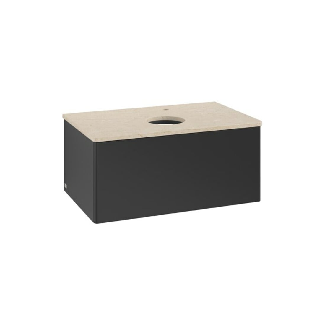 V&B Waschtischunterschrank ohne Frontstruktur Antao 80x36x50cm, HL, WBP botti., bla m Lac