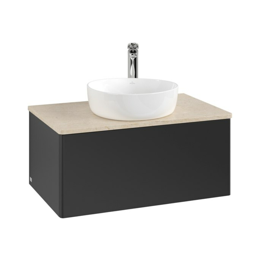 V&B Waschtischunterschrank ohne Frontstruktur Antao 80x36x50cm, HL, WBP botti., bla m Lac