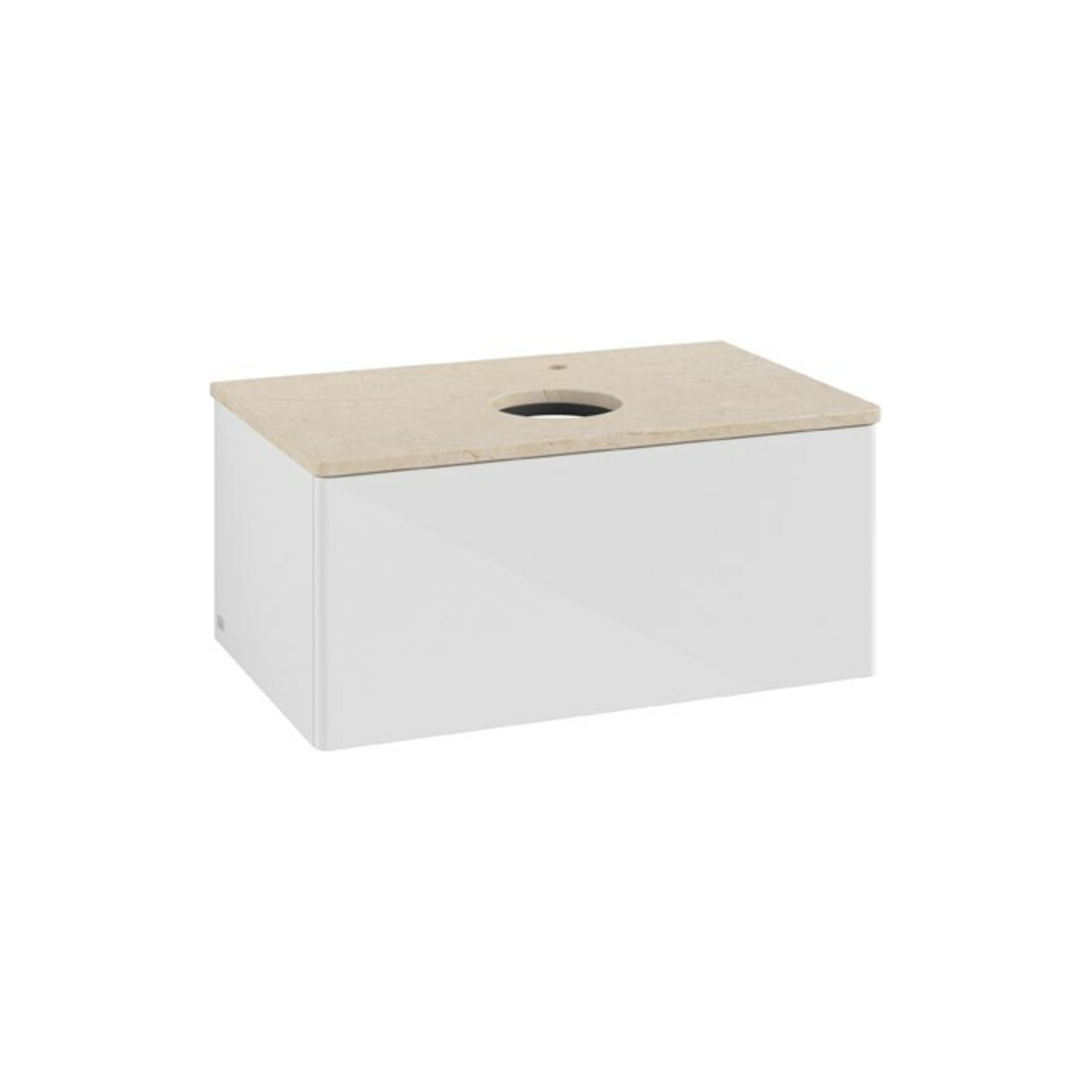 V&B Waschtischunterschrank ohne Frontstruktur Antao 80x36x50cm, HL, WBP botti., glo wh. Lac