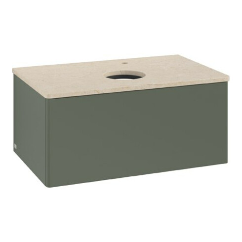 V&B Waschtischunterschrank ohne Frontstruktur Antao 80x36x50cm, HL, WBP botti., le g. m Lac