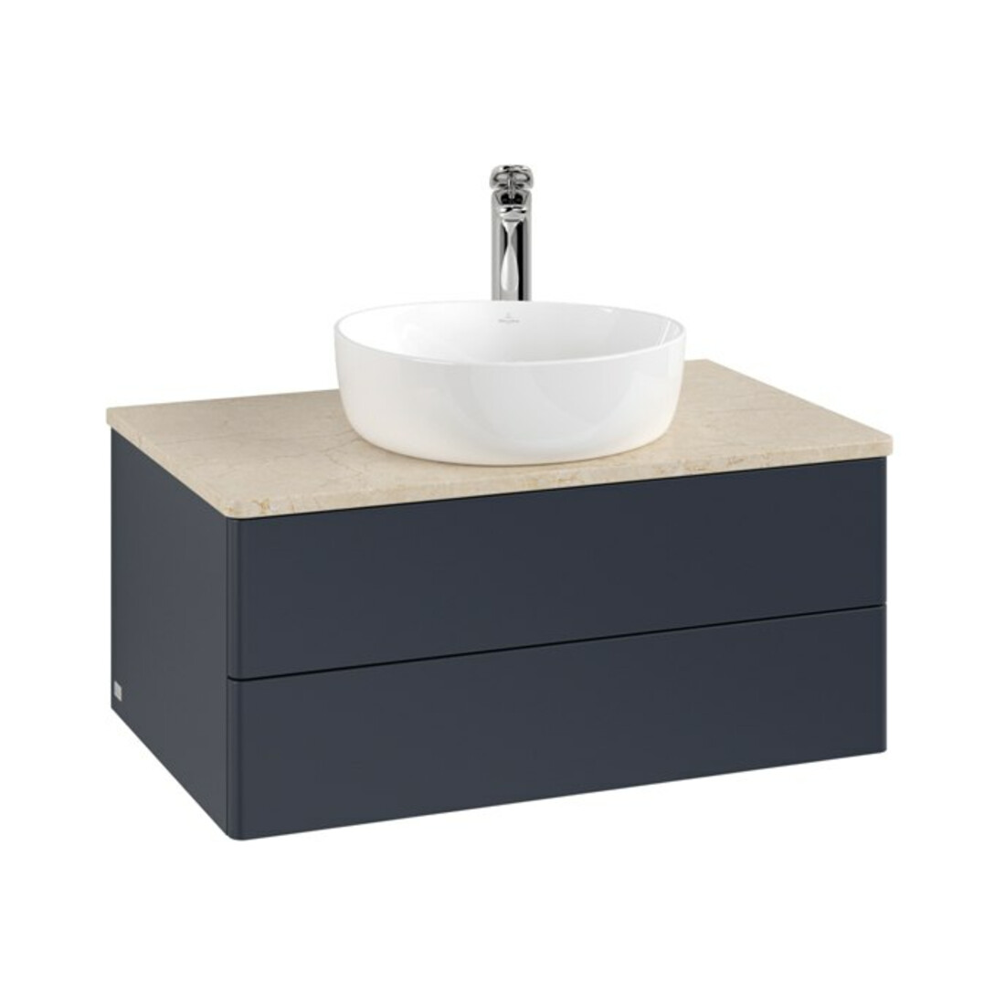 V&B Waschtischunterschrank ohne Frontstruktur Antao 80x36x50cm, HL, WBP botti., md bl. m Lac