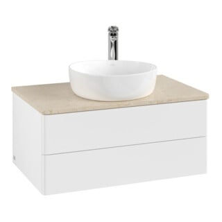 V&B Waschtischunterschrank ohne Frontstruktur Antao 80x36x50cm, HL, WBP botti., wh. m Lac