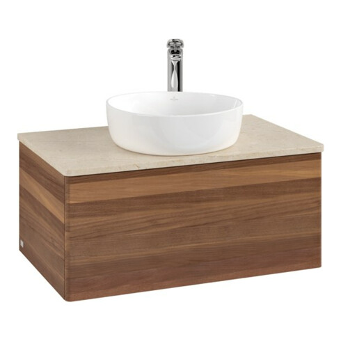 V&B Waschtischunterschrank ohne Frontstruktur Antao 80x36x50cm, HL, WBP-farbe botti., w. wal