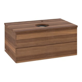 V&B Waschtischunterschrank ohne Frontstruktur Antao 80x36x50cm, HL, WBP-farbe w. wal, w. wal